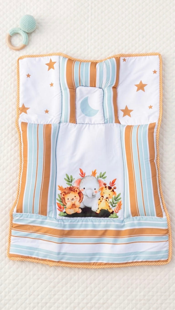 Premium 3-Piece Baby Godadi Set | Soft Cotton Baby Mattress, Pillow & Head Support