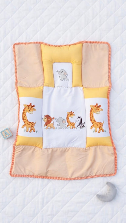 Premium 3-Piece Baby Godadi Set | Soft Cotton Baby Mattress, Pillow & Head Support