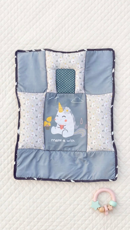 Premium 3-Piece Baby Godadi Set | Soft Cotton Baby Mattress, Pillow & Head Support
